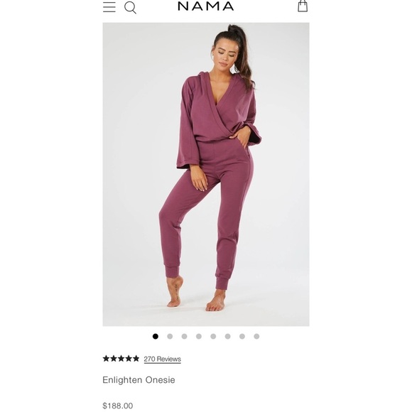 Nama Enlighten Onesie Size XS Cotton Hooded Jumpsuit Purple - Picture 11 of 11